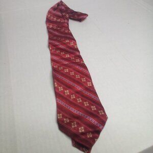 Meeting Street Tie Necktie Handmade 100% Silk Red Gold Blue